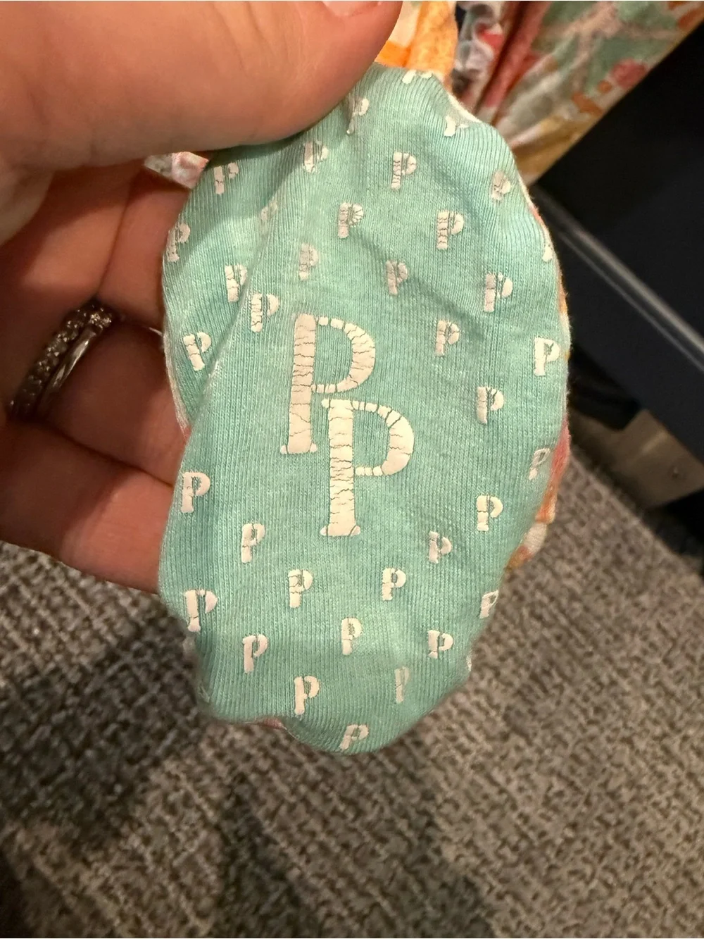 Posh Peanut Coral Yellow Aqua Sea Life Ruffle Footed Pajamas